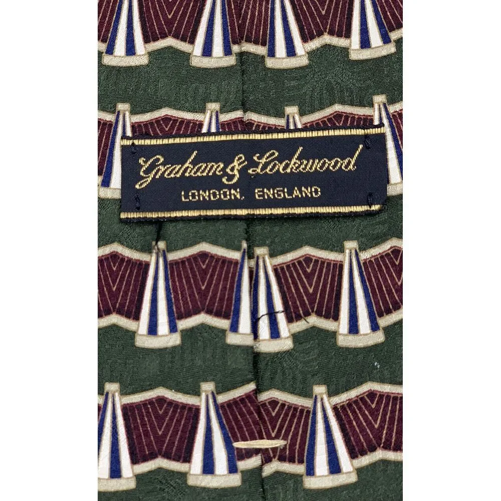 Graham & Lockwood London England Men's Neck Tie Classic 100% Silk‎
